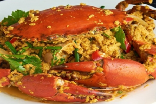 "Fried Crab With Curry Powder" Thai food, Easy to Make at Home Kitchen
